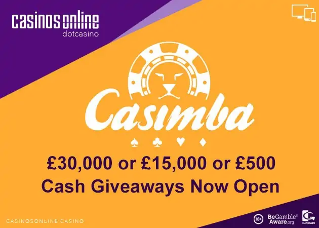 Casimba Casino Cash Giveaway Promotions UK UK Players Choose Your Cash Giveaway At Casimba Casino.
