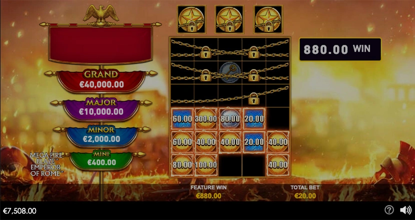 Emperor of Rome Feature Game Fire Blaze Slot