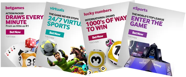 Fig5. Example of Lucky Numbers, Betgames, Virtulas and eSports promotions.
