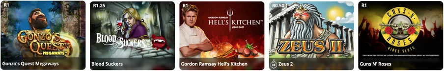 Fig8. Example’s of YesPlays Top Slots on offer.