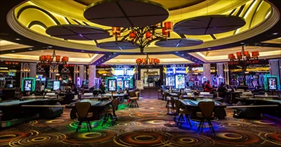 Various Table Games Showing Silver Stars New Casino Look.