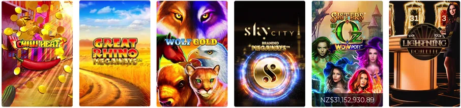 Examples of SkyCity Casino Online Games