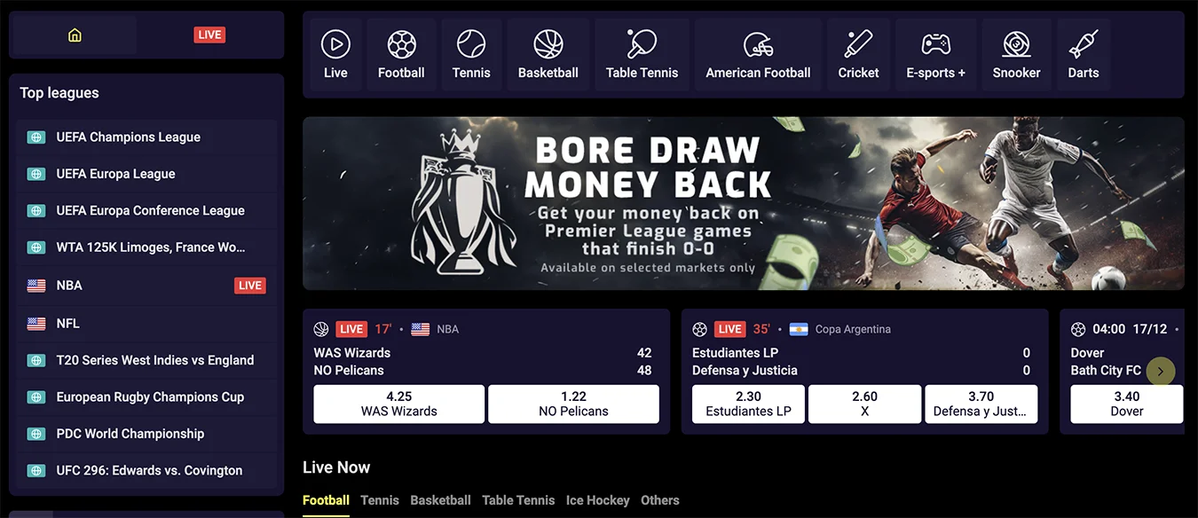 HyperSports Betting Categories